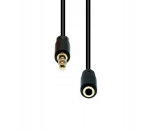 Kabelis Proxtend Mini-jack 4-pin Slim Extension Cable Black 1.5m