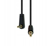 Kabelis Proxtend Mini-jack 3-pin Angled Slim Cable M-m Black 0.5m
