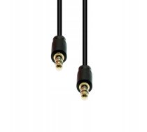 Kabelis Proxtend Mini-jack 4-pin Slim Cable M-m Black 1.5m
