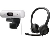 Webkamera Logitech Brio 500 Off White (960-001428) + H390 (981-000406)