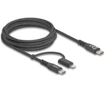 Delock Usb Kabelis 2 In 1 Usb Type-c™ Do Usb Type-c™ / Lightning™ priekš Iphone™ I Ipad™ 2 M Mfi 60 W