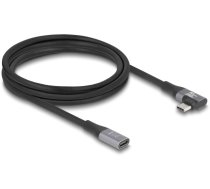 Kabelis Usb Delock Usb 20 Gbps Kabelis Przedłużający Leņķa kreisais / Labās Puses Usb Pd 3.1 Extended Power Range 240 W 2 M