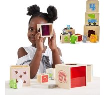 Viga Toys Viga Koka Piramīda Puzle Klucīši šķirotājs