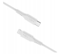 Fixed Long Liquid Silicone Kabelis Uzlādes I Transmisji Danych Ar Savienotājiem Usb-c/lightning I Obsługą Pd, 2m, Mfi, Balts