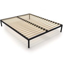 Auping Rāmis Gultas Bed Alu 160x200 Metāla Koka Līstes Moderna Melns