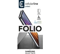 Futlāris Planšetdatora Pouzdro Se Stojánkem Cellularline Folio Pro Samsung Galaxy Tab S9, černé