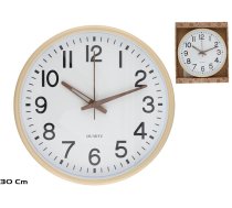 Decorlife Koka efekta sienas pulkstenis 30 cm 30 x 30 x 4 5 cm DECORLIFE 8445393486710 (8445393486710)
