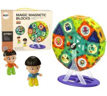 Leantoys Klucīši Magnētiskais Budowle 3d Diaboliska Dzirnavas Karuselis 71 Gab