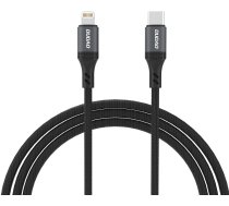Dudao Kabelis Ar Pinumu L3cl Usb-c / Lightning 30w 1.2m Melns