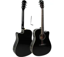 V-tone V-tone Veag1 Ce Bk Ģitāra Elektroakustyczna 4/4 Dreadnought Cutaway Melna