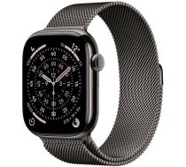 Apple Watch Series 11 GPS + Cellular 42mm Slate Titanium Case with Slate Milanese Loop