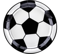 Party Deco šķīvji Papīra Futbola Bumba - 18 Cm - 6gab. Universāls (45289-universāls) - 45289-universāls
