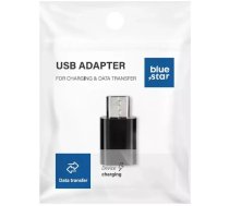 Adapteris Usb Bluestar Adapteris Tips C Do Micro Usb Blue Star Melns