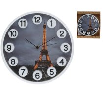 Decorlife Sienas pulkstenis “Eiffel” ar 3D cipariem 30 x 30 x 4 5 cm DECORLIFE 8445393406503 (8445393406503)