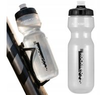 Rockbros Ūdens pudele Velosipēdu Rockbros 750 Ml - Caurspīdīgs Ar Melnu Ustnikiem
