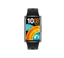 Fitnesa aproce Huawei Band 11 Pro Matte Black Aluminum Alloy Case with Black Fluoroelastomer Strap (Candy-B49F)