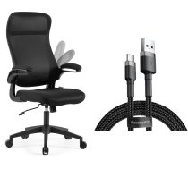 Krēsls Biroja Sense7 Revo Melns + Kabelis Usb