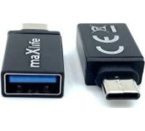 Adapteris Usb Maxlife Usb-a - Usb-c Melns (8_2273670)