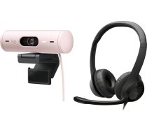 Webkamera Logitech Brio 500 Rose (960-001421) + H390 (981-000406)