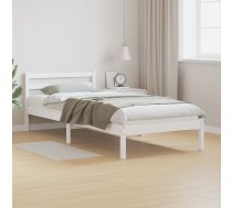 Vidaxl Rāmis Gultas Z Zagłówkiem Balta 80x220 Cm Z Litego Koka Sosnowego