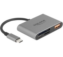 Delock Usb-c Card Reader Fur Sd Und Micro Sd Speicherkarten + Usb 10 Gbps Tips-a Port Und Usb Tipse-c Pd 2.0 85 W