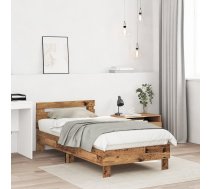 Vidaxl Rāmis Gultas Ze Starego Koka 90x190 Cm - Stworzona ar koka Inżynieryjnego