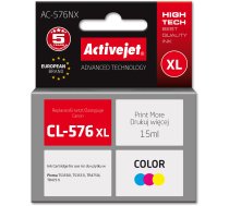 Activejet Ac-576nx Tuša (saderīgs Canon Cl-576xl| Supreme| 15 Ml| Krāsa: Debeszils Dzeltens Sarkans)