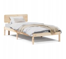 Rāmis Gultas Z Wezgłowiem 90 X 190 Cm Z Litego Koka Sosnowego Lumarko!