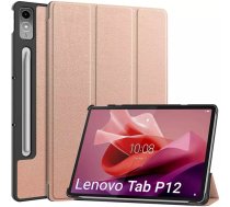 Futlāris Planšetdatora 4kom.pl Futlāris Smart Case Vāks Do Lenovo Tab P12 12.7" Tb370 Tb370fu 2023, Rozā