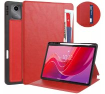 Futlāris Planšetdatora 4kom.pl Futlāris ādas Ar Kabatām Do Lenovo Tab M11 10.95 Tb330fu Tb330xu Tb331fc, Sarkans