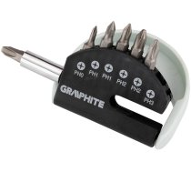 Graphite Komplekts Uzgaļu Skrūvgriežu Ph0, Ph1x2, Ph2x2, Ph3 Ar Rokturi, 7gab.
