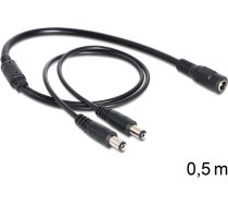 Delock Kabelis 1 X Dc 5.5 Mm X 2.1 Mm (sieviešu) - 2x Dc 5.5 X 2.1 Mm (vīriešu) (83286)