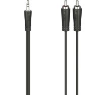 Kabelis Hama Jack 3.5mm - Rca (cinch) X2 1.5m Melns (002051100000)