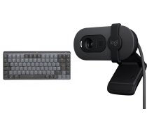 Tastatūra Logitech Mx Mechanical Mini (920-010782) + Brio 100 (960-001585)