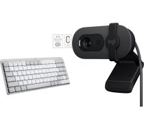 Tastatūra Logitech Mx Mechanical Mini For Mac (920-010799) + Brio 100 (960-001585)