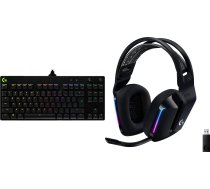 Tastatūra Logitech G Pro Gx Blue (920-009392) + G733 Lightspeed Melns (981-000864)