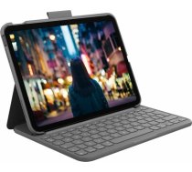 Logitech Slim Folio - Tastatūra I Vāks - Bezvadu - Bluetooth Le - Qwerty - Hiszpański - Oxford Gray - Priekš Apple 10.2-inch Ipad Wi-fi, 10.5-inch Ipad Pro Wi-fi, 10.9-inch Ipad Wi-fi, Ipad Air Wi-fi