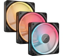 Ventilators Corsair Icue Link Lx120-r Rgb Pwm 3-pack + Hub Melns (co-9051050-ww)