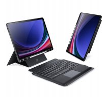 Dux Ducis Futlāris Dk Saliekams Ar Tastatūru Bezprzewodową Priekš Samsung Tab S10 Plus/s9 Plus/s9 Fe Plus Melns