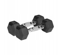 Hanteles čuguna Gumijoti Hex 2x2.5 Kg Rebel Active