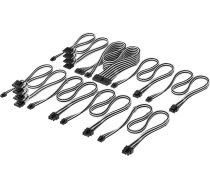 Corsair Premium Sleeved Dc Cable Pro Kit priekš Zasilacza Tips-5 Melns/balts