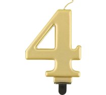 Godan Svece Dzimšanas Dienas "4" Zelta 8cm
