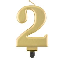 Godan Svece Dzimšanas Dienas "2" Zelta 8cm