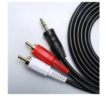 Kabelis Hama Riff Rf027 3 5mm Na 2xrca Kabelis Audio 3m Z Pozłacanymi Złączami 4752219012027