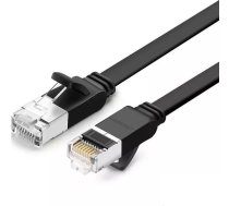 Ugreen Plakans Kabelis Tīkla Z Metalowymi Spraudņiem, Ethernet Rj45, Cat.6, Utp, 3m (melns)