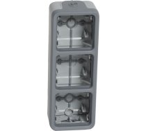 Legrand Plexo55 Kārba Virsmas Trīskāršs Vertikāla pelēka (069679)