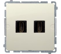 Kontakt-simon Simon Basic Ligzda Dubults Hdmi Bēšs Bmghdmi2.01/12