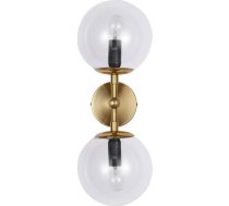 Sienas Lampa Light Prestige Loftowy Sienas Lampa Zelta Dorado Lp-002/2w Transparent Light Prestige Stikla Bumbas Balls