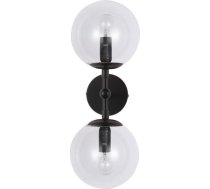 Sienas Lampa Light Prestige Loftowa Lampa Dorado Lp-002/2w Bk Transparent Light Prestige Sienas Lampa Guļamistabai Melns Caurspīdīgs
