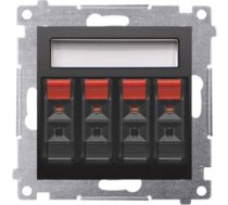 Kontakt-simon Simon 54 Ligzda Skaļruņa 4-kr. Z Polem Opisowym (modulis) šķērsgriezums Vadu priekš Ievadi I Izejas 25mm2 Melns Mat Dgl34.01/49